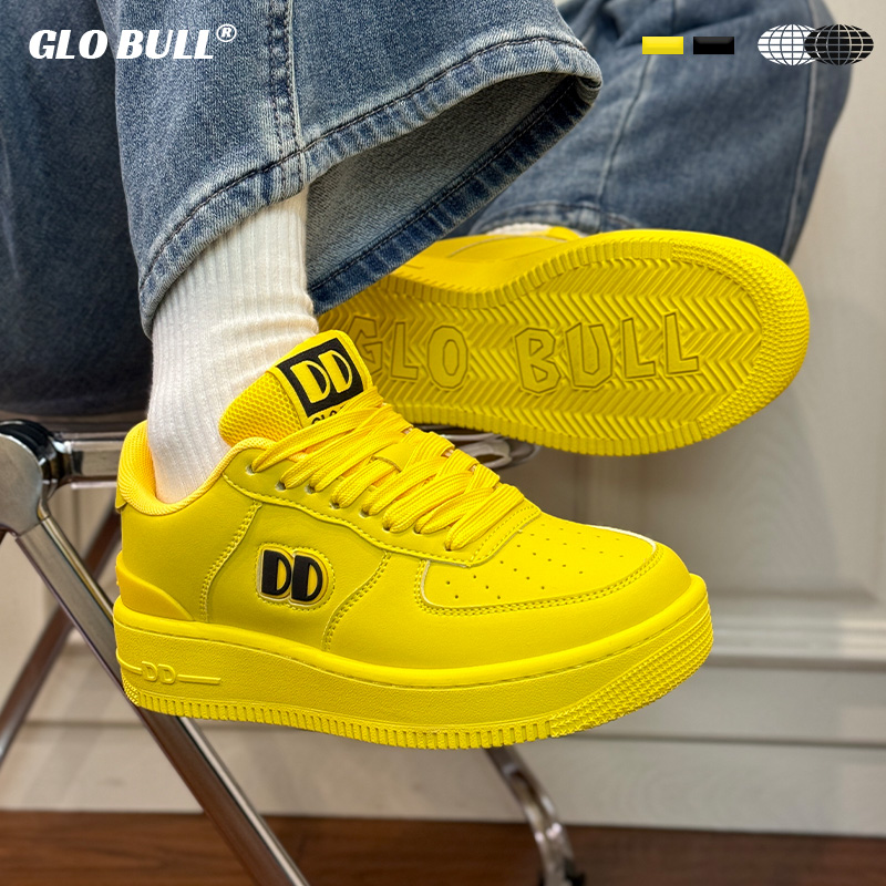 GLO BULL休闲鞋女款板鞋2025新款潮流休闲鞋黄色超好看小众厚底鞋
