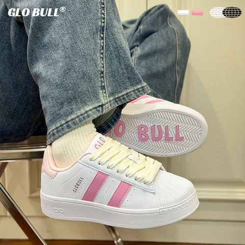 GLO BULL贝壳鞋女厚底百搭小白鞋女款休闲鞋学生板鞋新款面包鞋女
