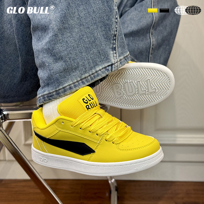 GLO BULL黄色板鞋新款女鞋面包鞋舒适透气厚底增高休闲鞋情侣同款