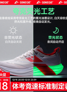 【北体共研】音速猫逆天3.0碳板跑步鞋官方旗舰店中高考训练跑鞋