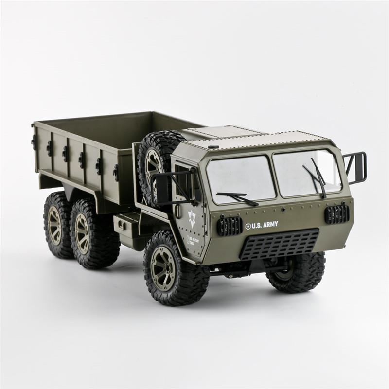 跨境1:16军事卡车6六轮驱仿差真军卡带速器遥控玩具车模型动f0y92