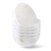 4u8k白玉瓷碗吃饭碗小汤碗玻璃碗礼品餐具套装 微波炉