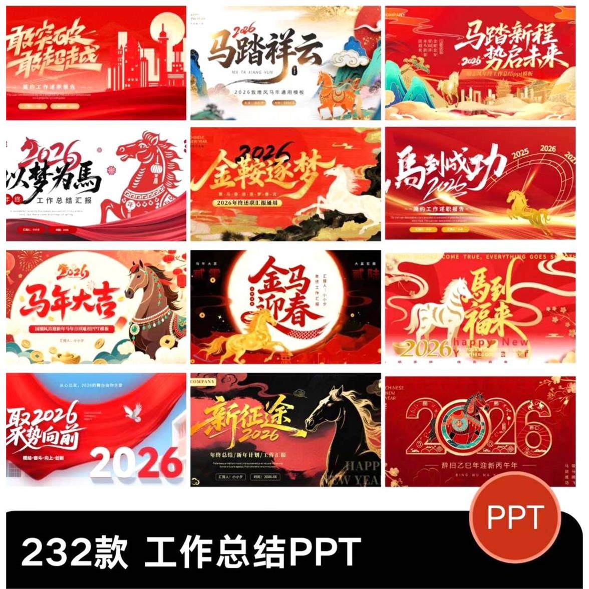 马年企业年终总结PPT模板,办公设备/耗材/相关服务,刻录盘个性化服务,淘宝优惠券,粉丝福利购,淘宝优惠卷