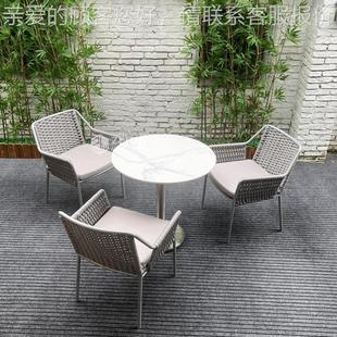 户外绳编桌椅阳台庭民院岩圆桌22 19网红宿茶几餐桌露室外板天
