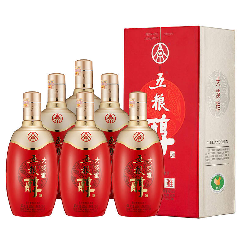 2020年五粮浓香 五粮醇大淡雅40度/50度浓香型白酒500ml*6瓶整箱