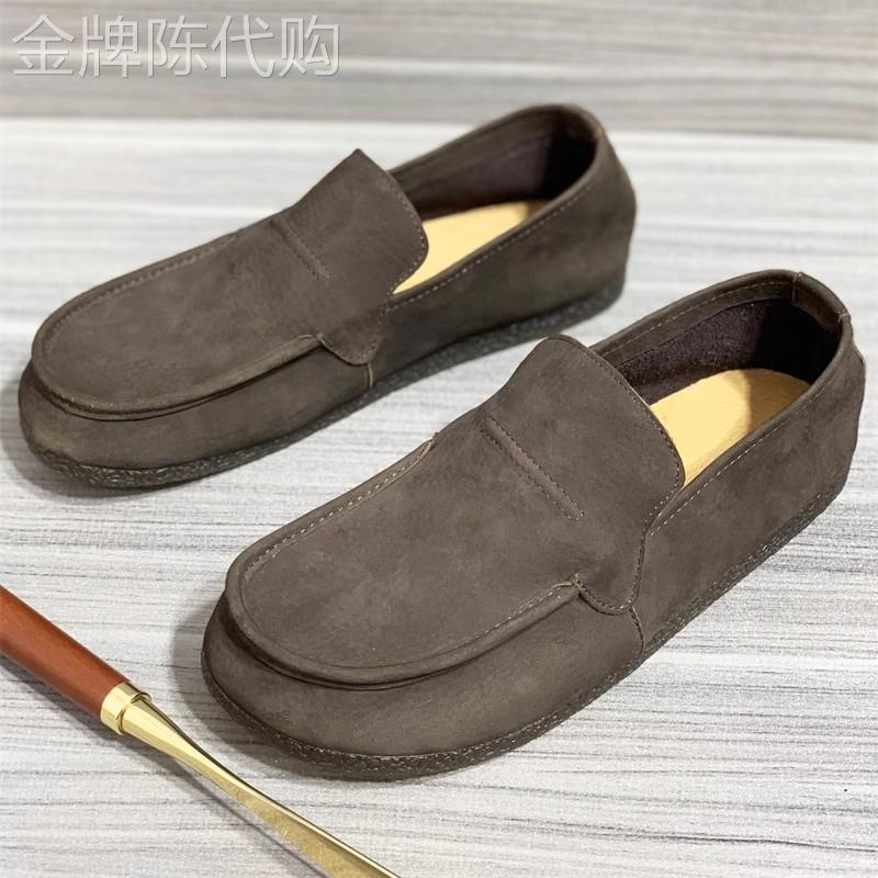 男鞋夏季透气2026新款乐福豆豆鞋子英伦商务软底男士休闲皮鞋真皮