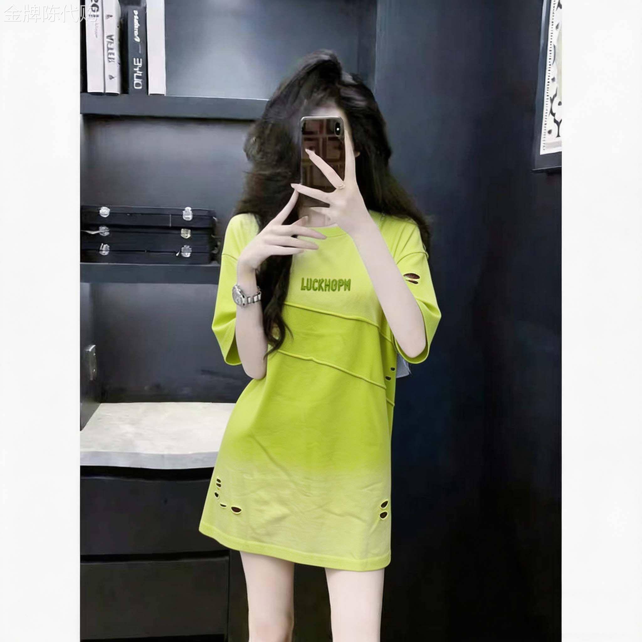 韩国黄色短袖女t恤夏季新款小众设计不撞衫减龄漂亮超好看的上衣