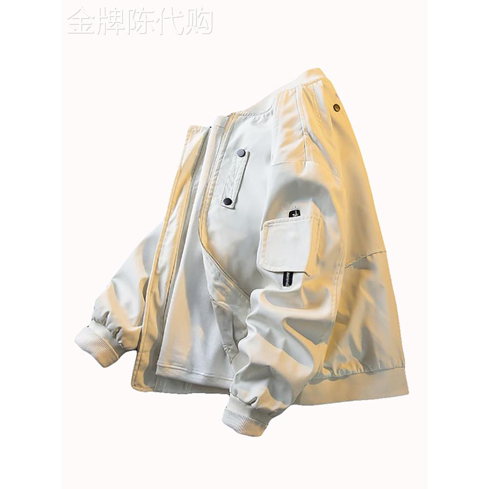 MUSONMU美式飞行员工装夹克男春秋季潮牌痞帅男士棒球服潮流外套