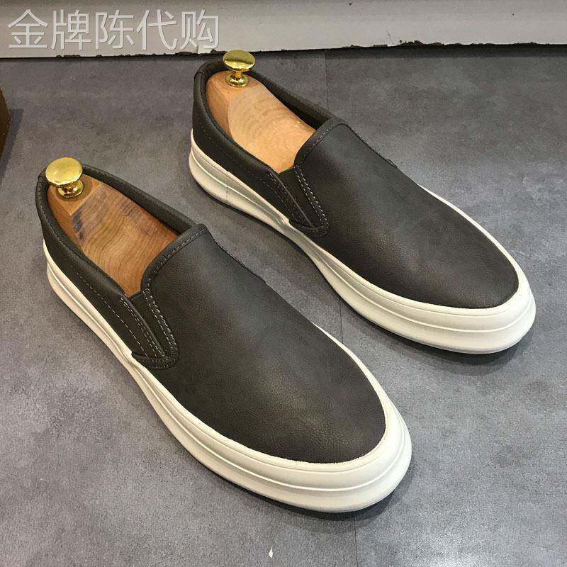 采购产品厚底男便鞋，软底增高运动鞋，防滑男皮鞋，韩式休闲真皮