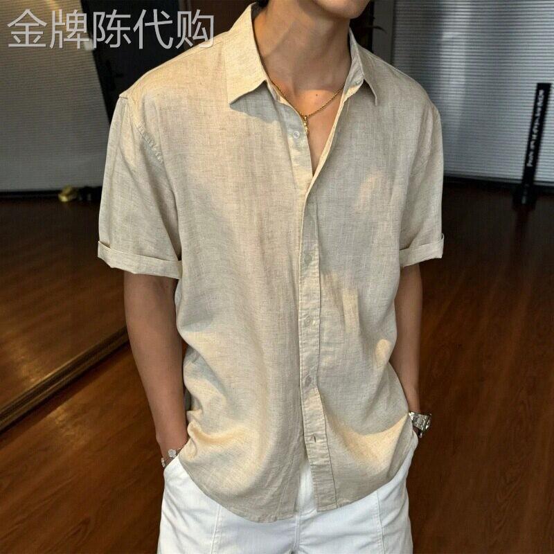 潮牌老钱风时尚舒适帅气短袖短裤套装男夏季轻薄高级感百搭两件套