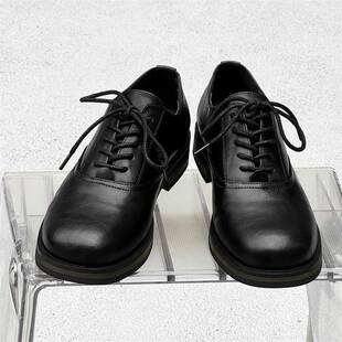 潮牌皮鞋男款秋冬季商务正装德比鞋男士厚底英伦休闲加绒大码男鞋
