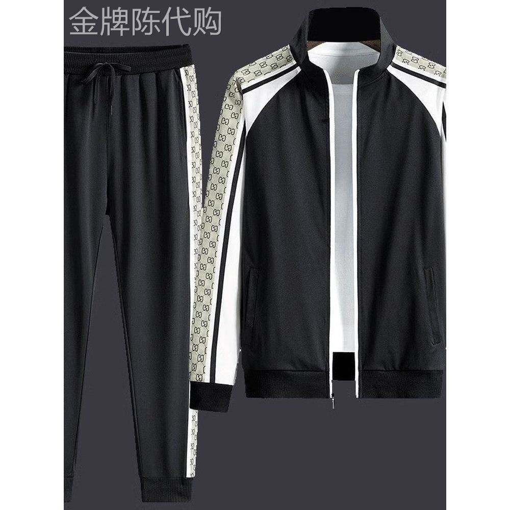 MK运动套装男春秋季2025新款潮流帅气高端撞色男士休闲服两件套