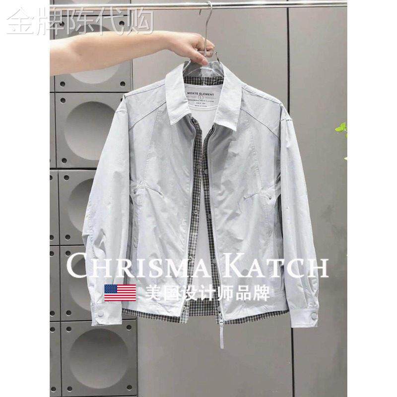 出口美国⭐Chrisma Katch~立体剪裁解构设计翻领假两件夹克外套