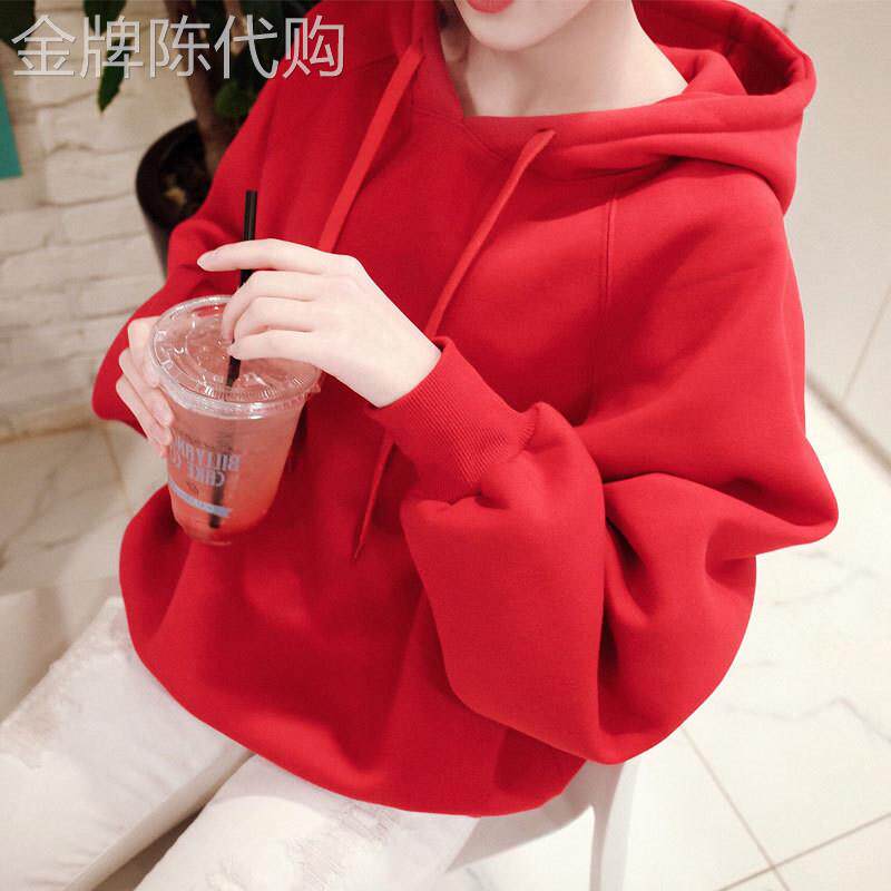 卫衣女春秋薄款2025新款时尚百搭宽松显瘦连帽短款慵懒上衣潮ins