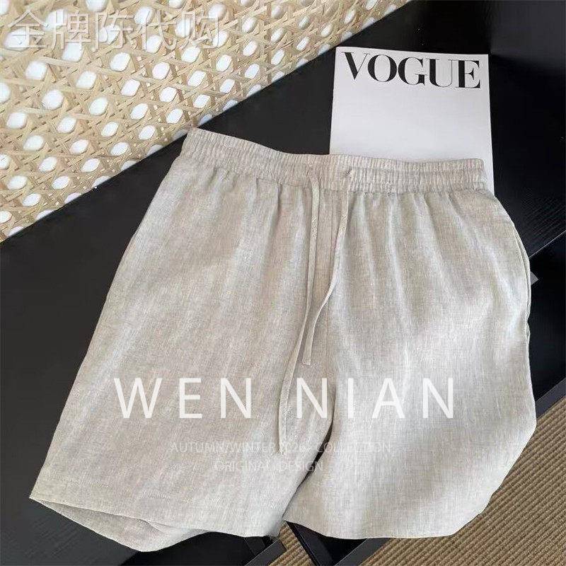 韩国WEN NIAN老钱风凉感休闲短裤男2026夏季薄款五分直筒五分裤潮