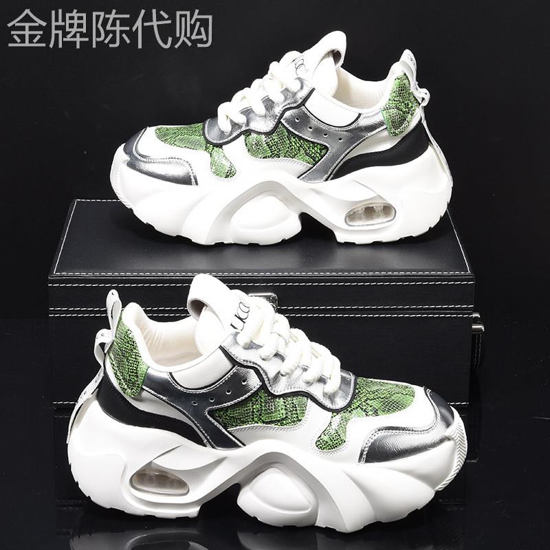 潮牌气垫老爹鞋男2025秋季新款潮流时尚百搭厚底增高超火运动鞋子