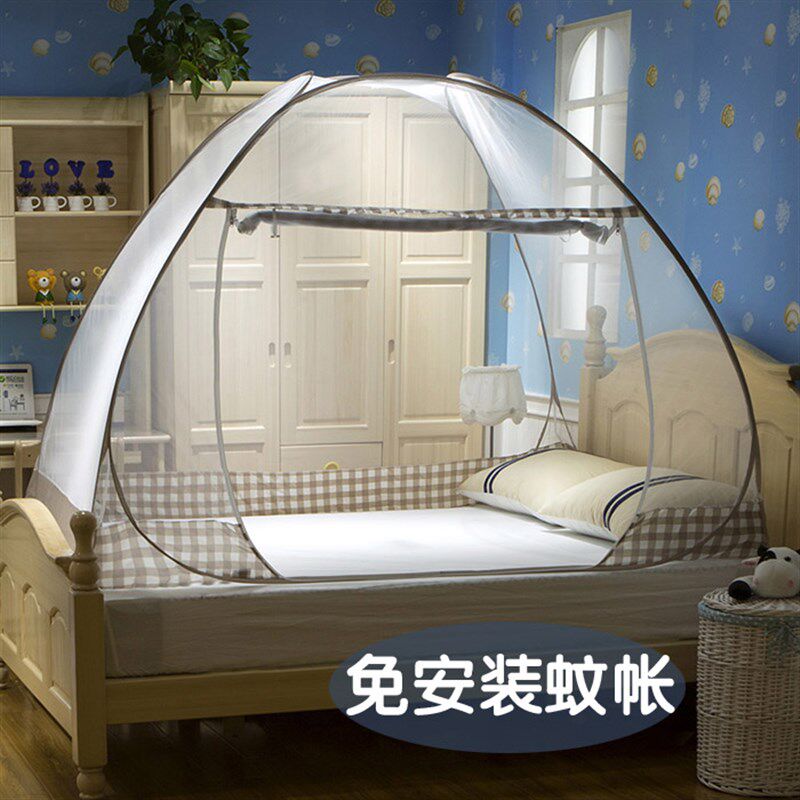 蚊帐家用帐子1.5m床1.8x2.0帐篷1.2文蛟纹账g单人P1米2一5五8二2.