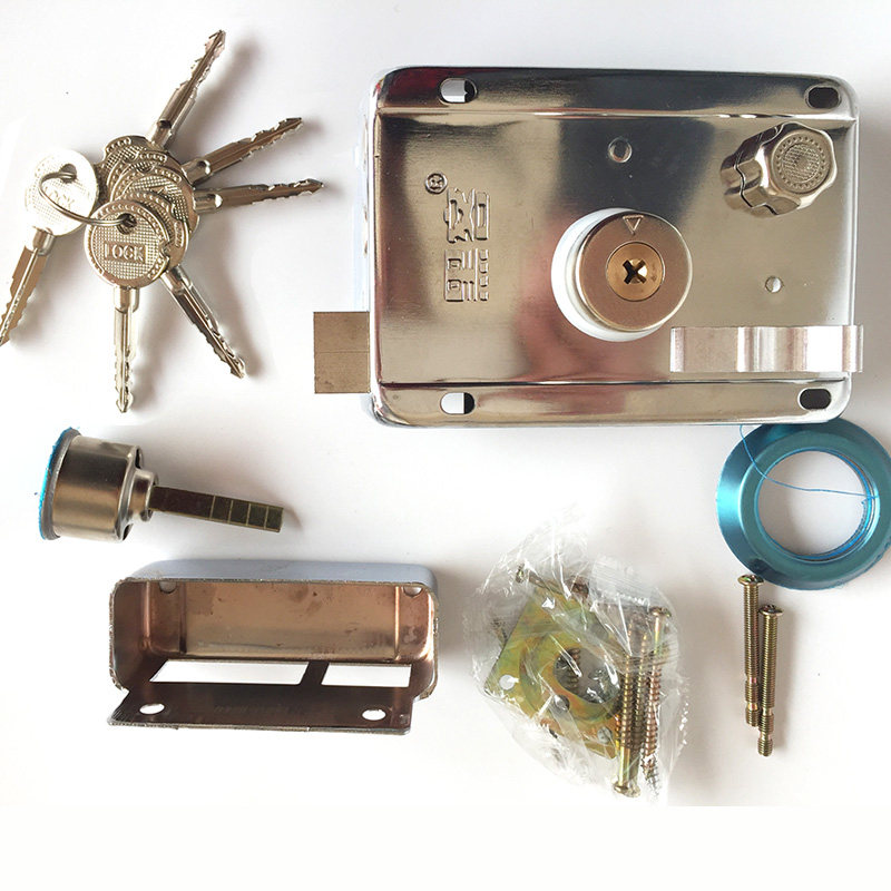 黑客锁老式门锁外装门锁防盗门锁C铁门锁房门锁室内大门锁不锈钢,基础建材,机械门锁,淘宝优惠券,粉丝福利购,淘宝优惠卷