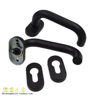 不锈钢铝合金黑色门锁塑钢门锁38方管特窄门框分体N8520 30 35锁