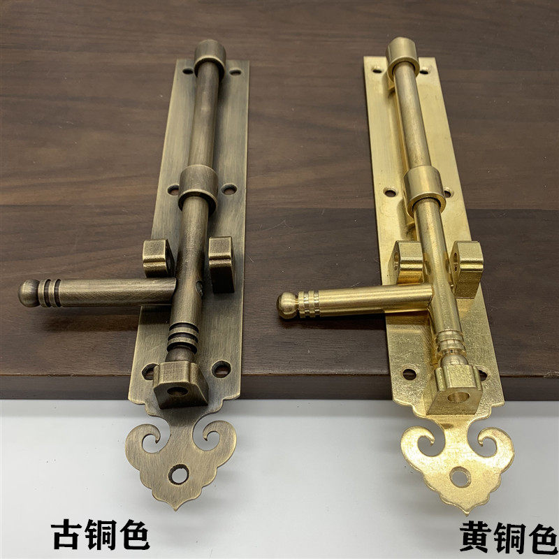 黄铜地销b大门门后插销双开门固定销加厚复古传统门栓