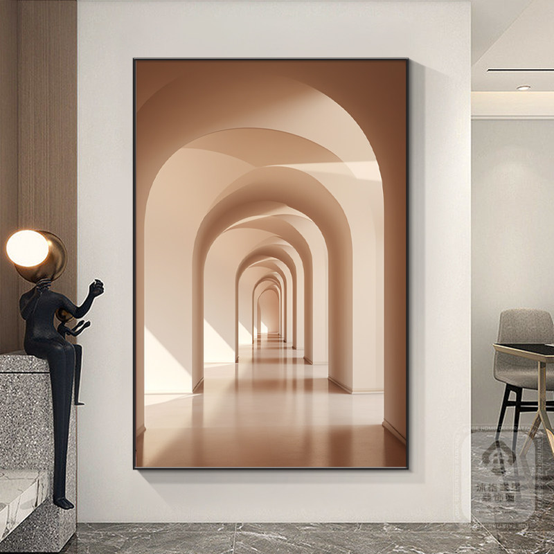 空间延伸玄关装饰画客厅沙发背景墙落地画轻奢高T级感视觉延伸挂,家居饰品,现代装饰画,淘宝优惠券,粉丝福利购,淘宝优惠卷