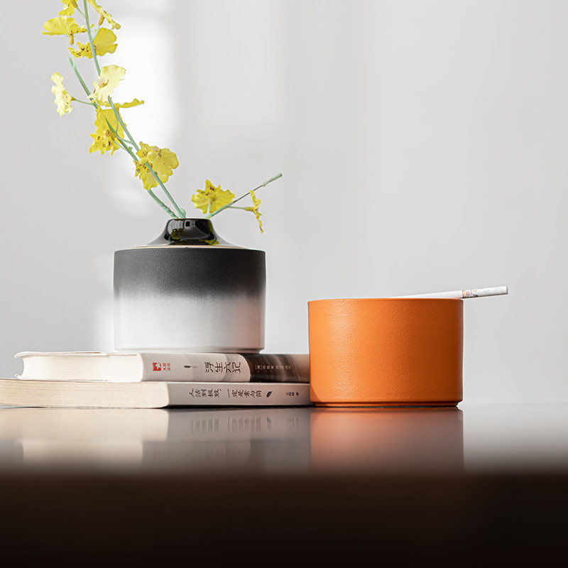 【渐变色】创意陶瓷烟灰缸家用客厅茶几茶M桌防风带盖防飞灰个性,家居饰品,装饰烟灰缸,淘宝优惠券,粉丝福利购,淘宝优惠卷