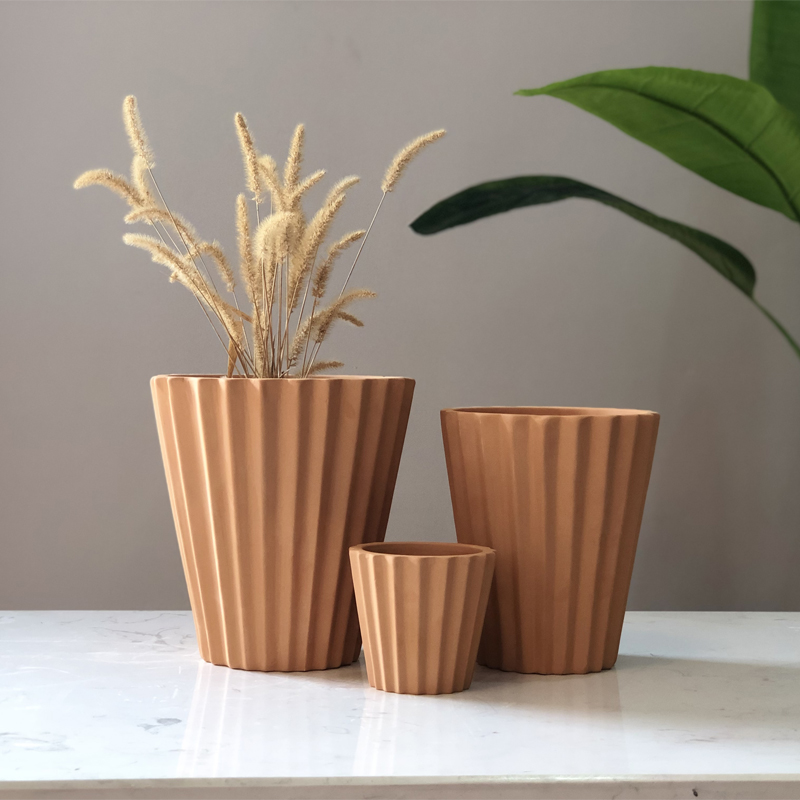 红陶多肉透气陶盆做旧文艺田园风格浮雕艺术粗陶庭院陶瓷小花盆