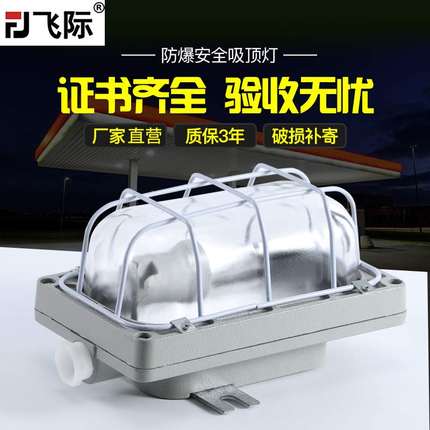 LED防爆灯隔爆灯车间仓库加油站工厂灯防潮灯吸顶灯罩户外三防灯