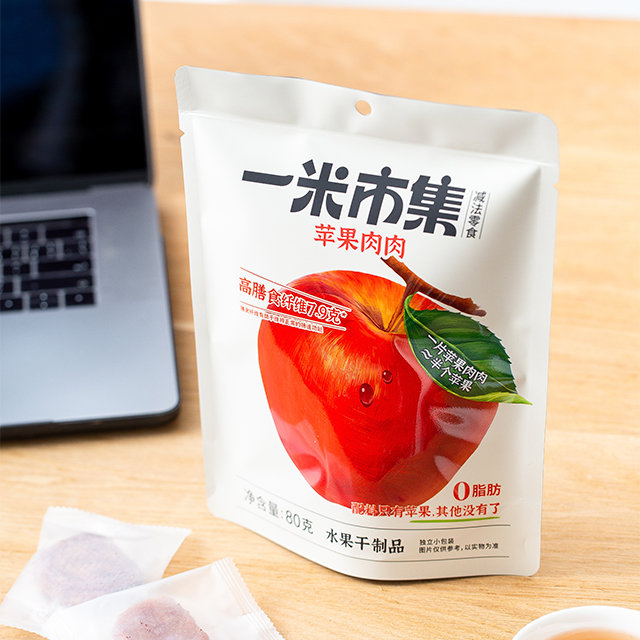 一米市集苹果肉肉80g苹果干果片红富士0脂零食果脯休闲零食独立装