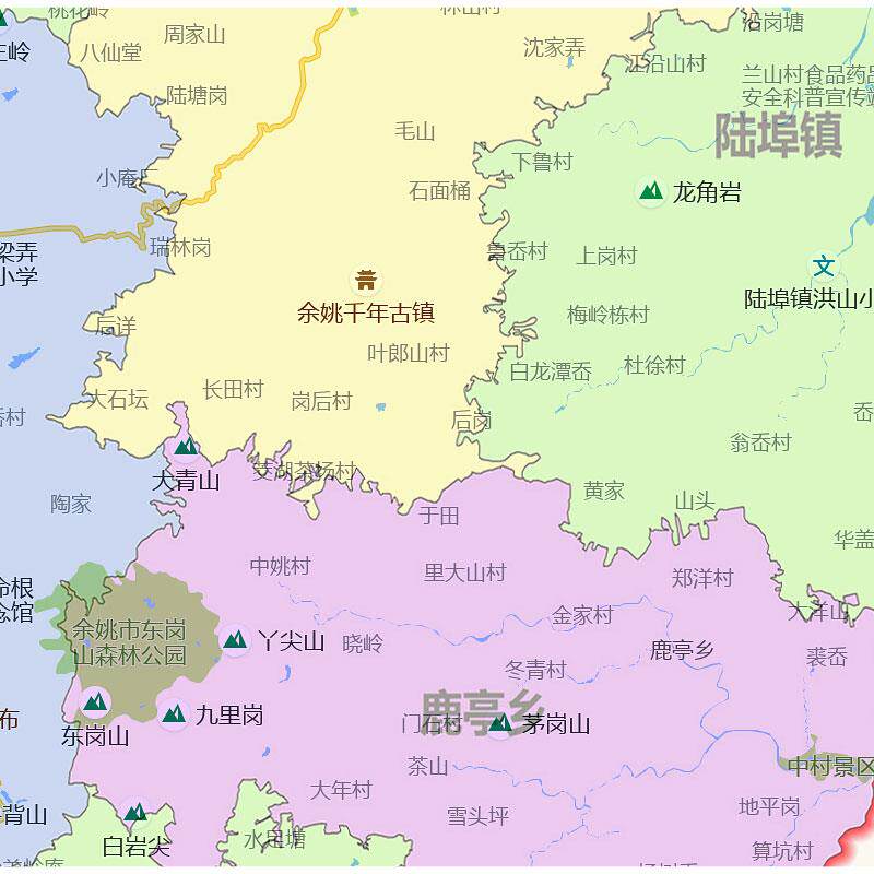 余姚市地图1.15m丽水市家用折叠高清办公室书房新款装饰画墙贴
