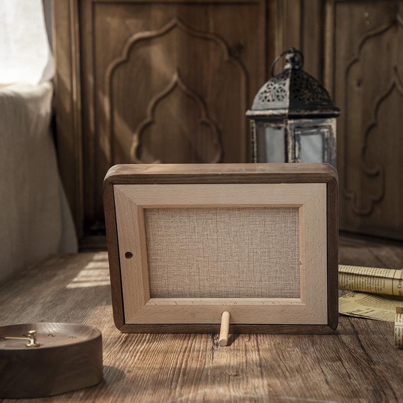 黑胡桃木框摆台实木相框婚方形照片结照展相示相框源头ITM厂家