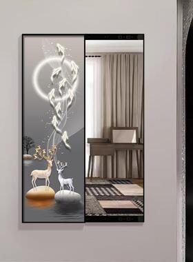 鹿轻奢隐藏式全身镜家和富贵隐形推SGV拉子挂镜画室壁画卧隐形穿