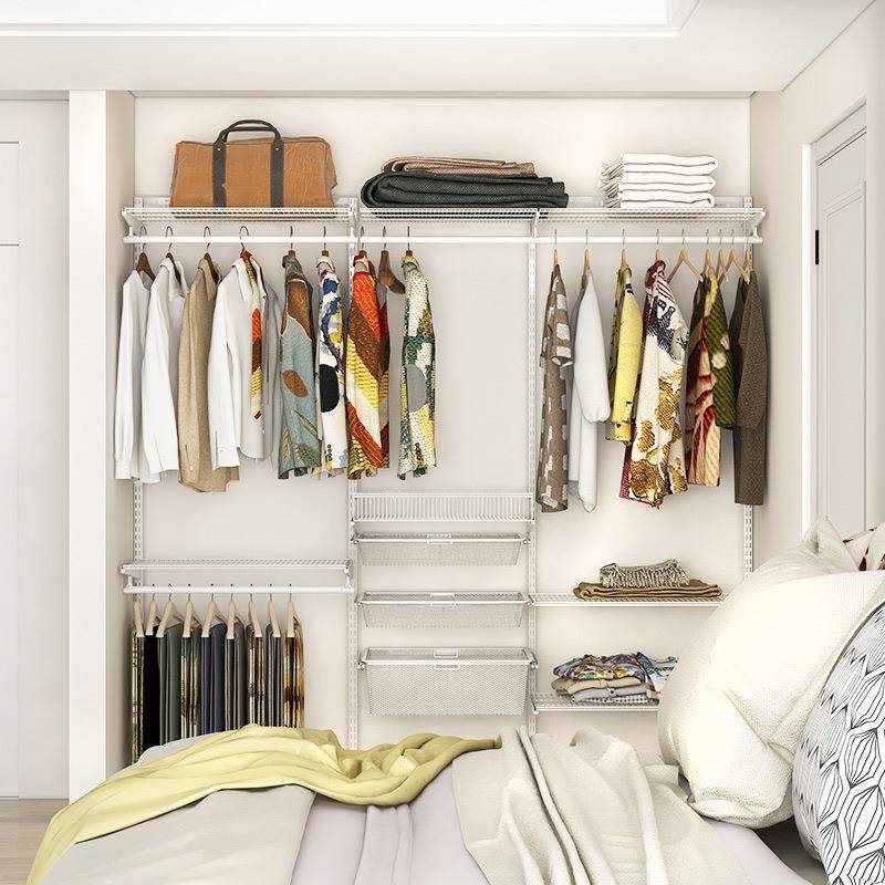 .4米开放式储物间现代2金属衣柜架SCX卧室物金衣帽间支架挂属衣置