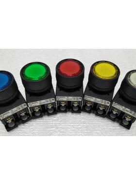 AR22FOL凸头凸ARE30OL带灯按钮绿AR30EOL-11M3R自复LED红黄蓝白橙