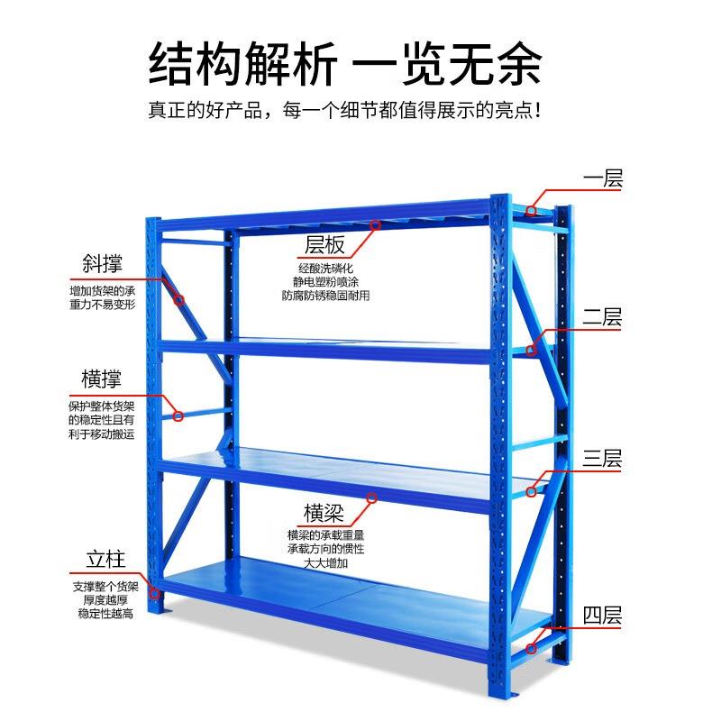 货架库展示架工厂仓仓库电物商快递轻型家用储OQB多层物置架江苏