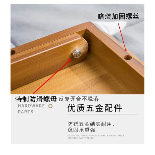 楠竹桌子上书桌懒FIR人宿舍折叠床小桌实木炕学生学习桌简易飘窗