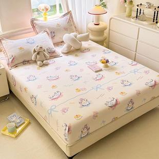 A类厚保纯棉磨毛床笠棉单件全床YWI罩榻榻米床垫套护罩全包床加单