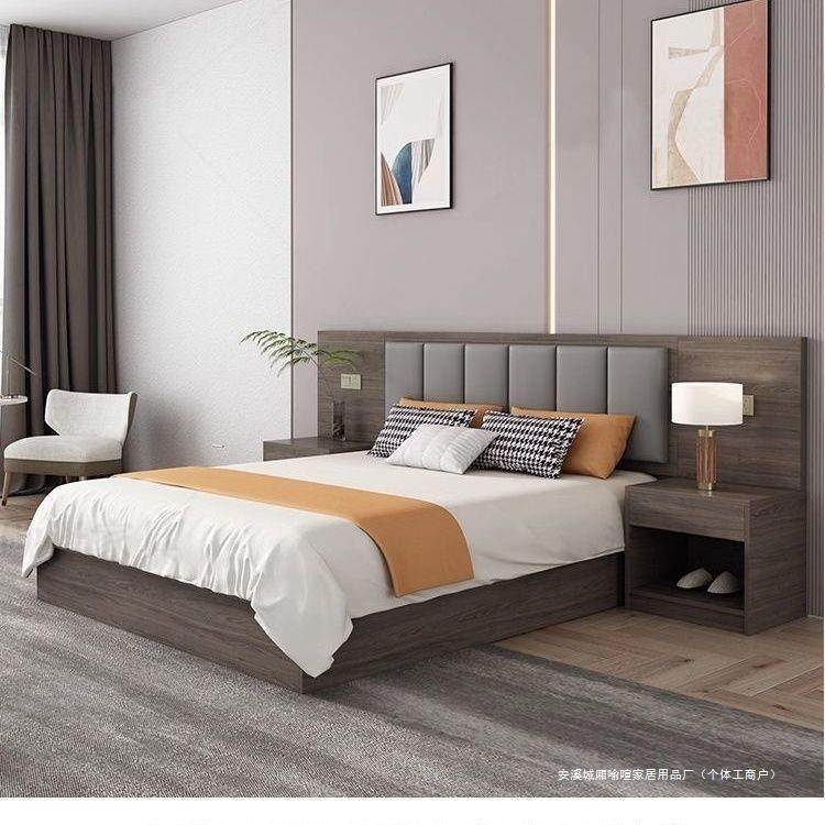 宾MIS馆床双酒店家具全套寓公单间标间床民宿房出租双人床大床房