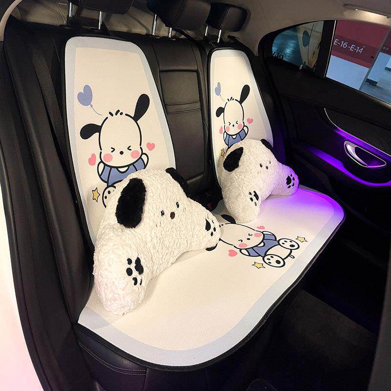 卡通帕狗四季恰通用通单片网红可座爱OZA座套卡椅垫冰丝防滑座垫