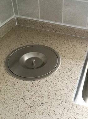 韦台面垃圾桶30TNI4不钢普嵌入分类垃圾筒投式入口隐锈藏厨房黑色