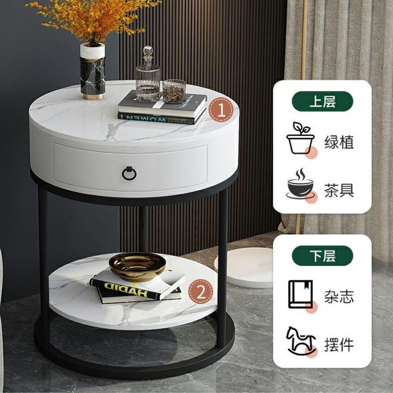 板无品牌/沙边几简现代圆角几可移动岩床头小发桌子茶几迷你约轻