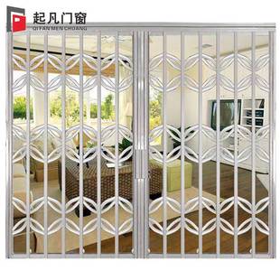 折叠门不锈钢伸拉闸门伸推拉栅868铁闸缩缩门商铺门格防盗窗进户