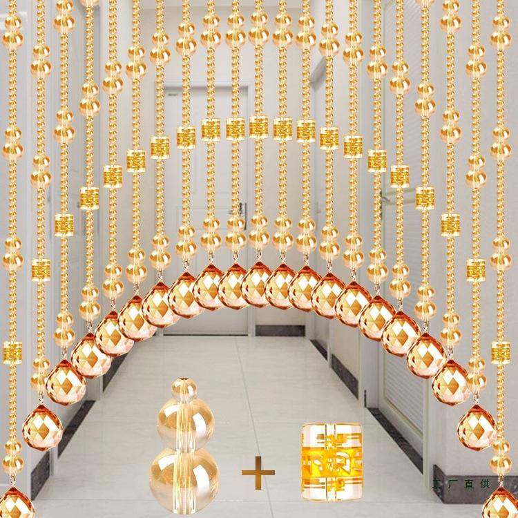 珠帘隔断晶KWU子门帘家用玄关厕所风水厨房葫芦客厅帘门对屏门免