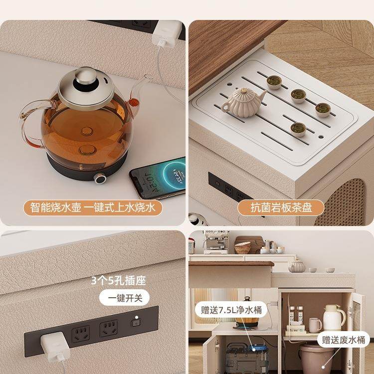 移动伸缩体茶ZYO几餐桌二合一实多功可能家用一岛台旋转茶桌木边,商业/办公家具,茶台/茶桌,淘宝优惠券,粉丝福利购,淘宝优惠卷