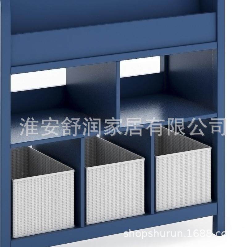 童家具VEE深儿蓝色绘书架收纳箱一体宝宝玩具幼儿落地书柜本收纳,住宅家具,儿童书柜,淘宝优惠券,粉丝福利购,淘宝优惠卷