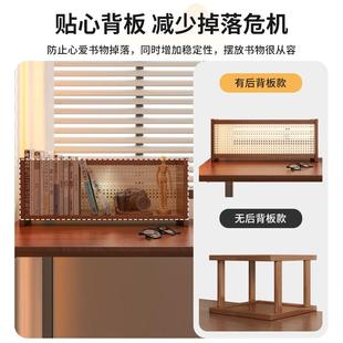桌置物架桌上书架办公室工餐桌台面桌简易CVF书小型收面纳实木架