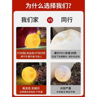 院子户外草月亮布置花水园ACS太阳能坪灯庭院防月露台灯球灯气氛