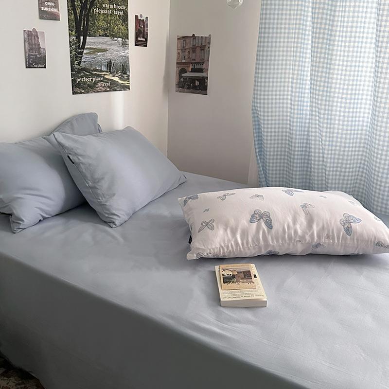 品全棉双层纱纯色床.单8纯棉纱单布单件床笠15SJFm1.米床罩厂家