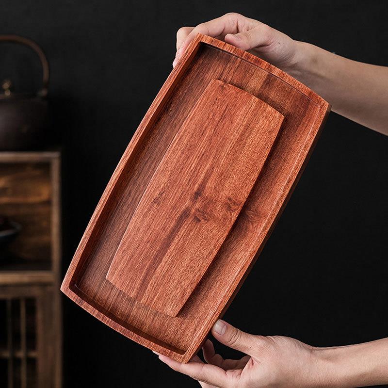 简约小具型茶盘家实用简易茶台花梨木花梨壶承储水茶茶海托盘干泡