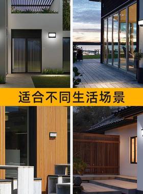 跨境太阳能户外庭院灯家用太阳人体感应灯花园能外室壁UOL太阳能